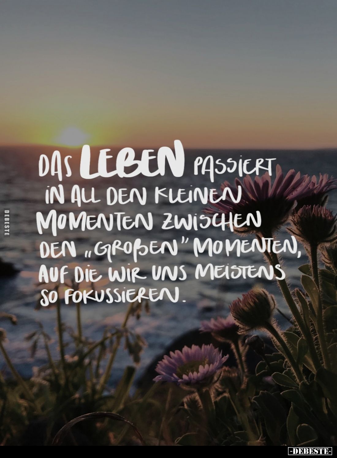 Das Leben passiert in all den kleinen Momenten zwischen den "großen" Momenten, auf die wir uns meistens so fokussie...