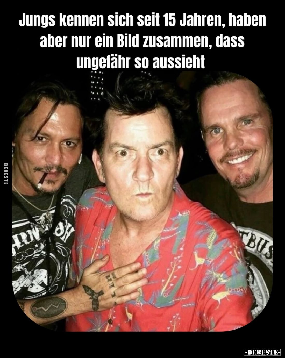 Jungs kennen sich seit 15 Jahren, haben aber nur ein Bild zusammen, dass ungefähr so aussieht