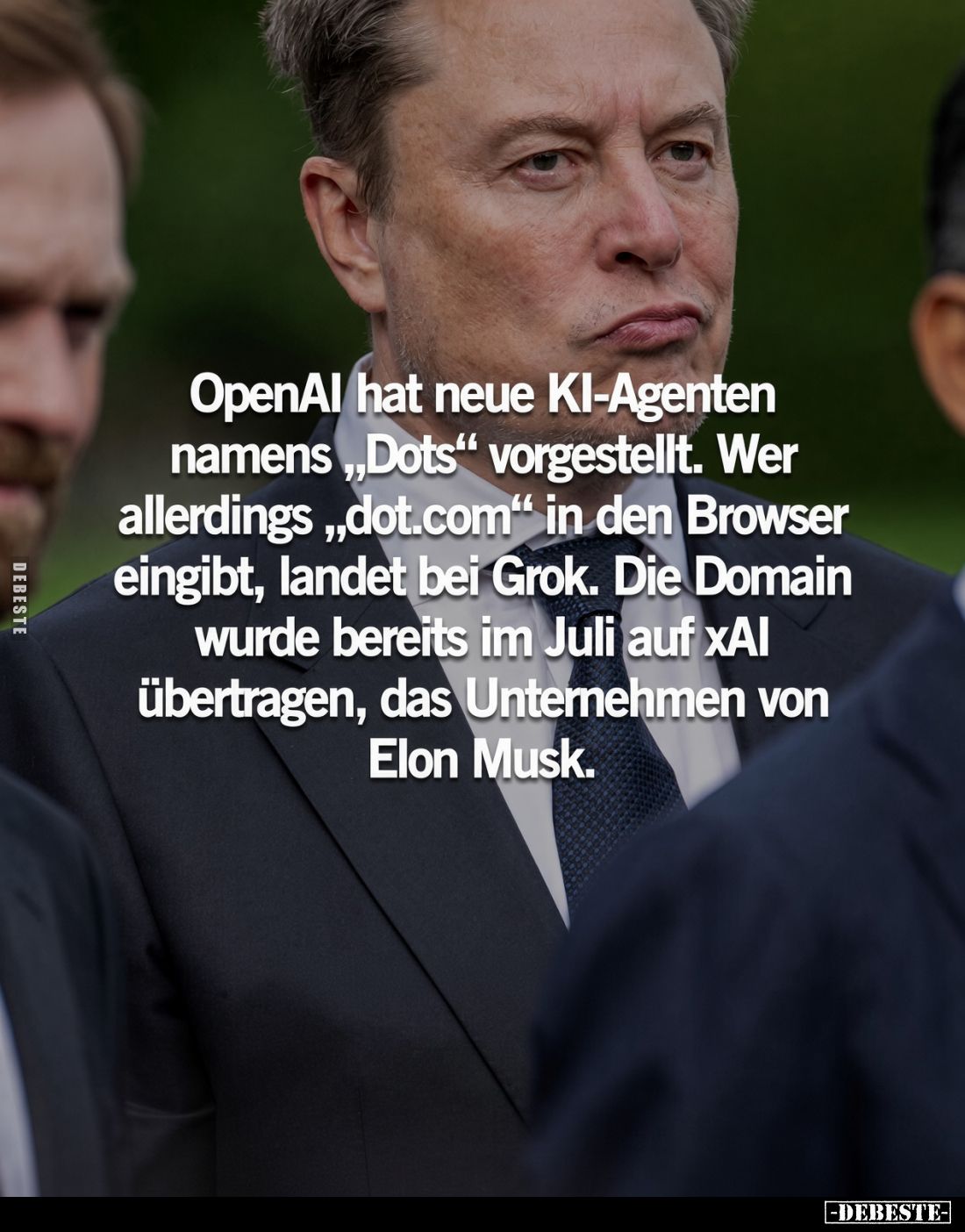OpenAI hat neue KI-Agenten namens „Dots“ vorgestellt. 
Wer allerdings „dot.com“ in den Browser eingibt, landet bei Grok. 
D...