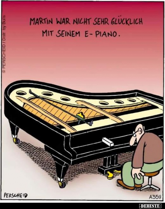 Martin war nicht sehr glücklich mit seinem E-Piano... - Lustige Bilder | DEBESTE.de