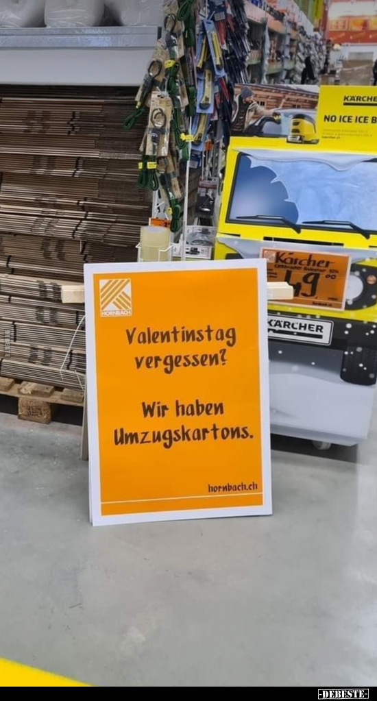 Valentinstag vergessen? Wir haben Umzugskartons... - Lustige Bilder | DEBESTE.de