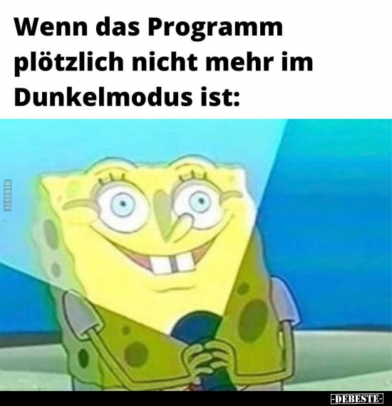 Wenn das Programm plötzlich nicht mehr im Dunkelmodus ist: