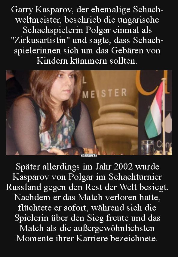 Garry Kasparov, der ehemalige Schachweltmeister..