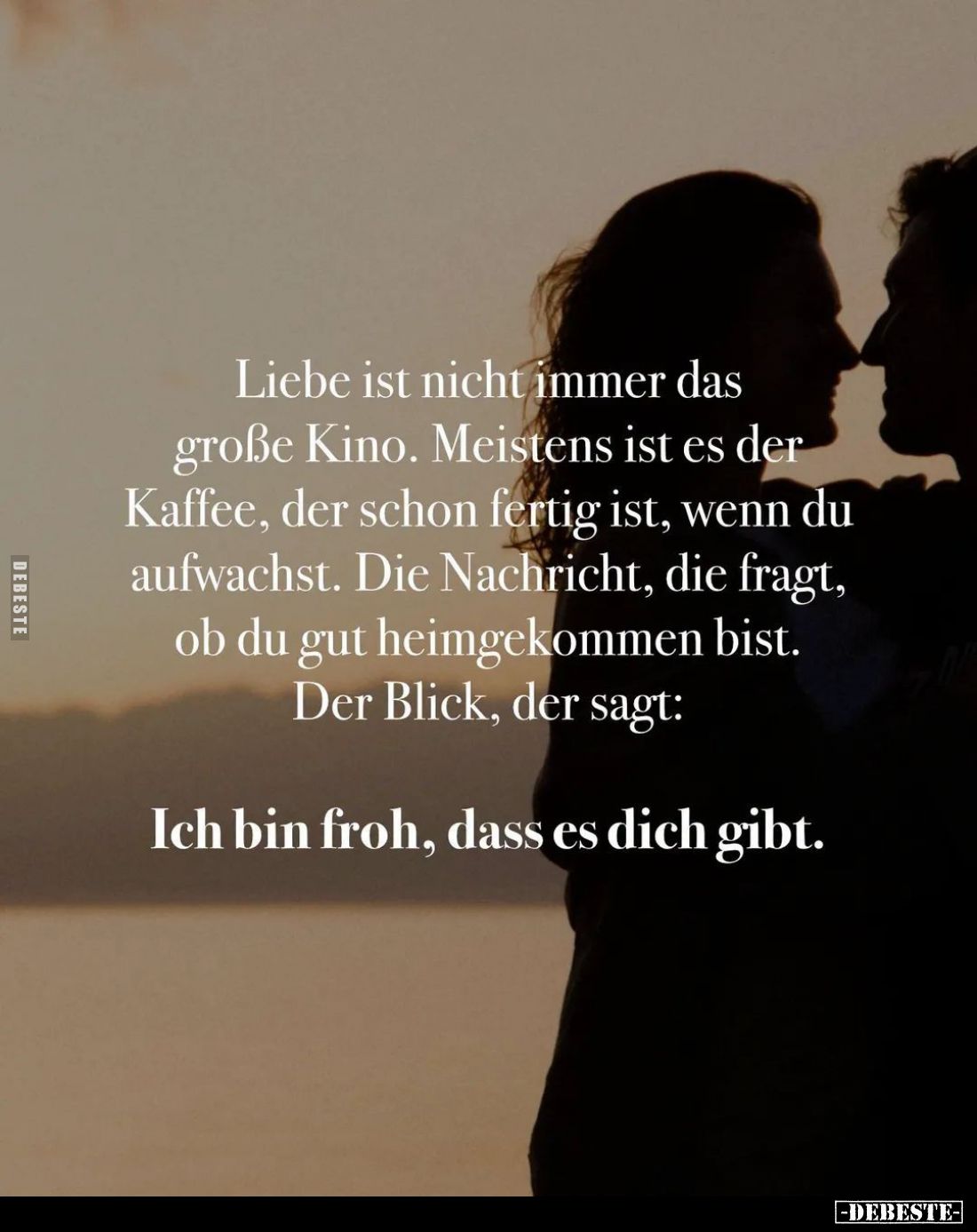 Liebe ist nicht immer das große Kino. Meistens ist es der Kaffee, der schon fertig ist, wenn du aufwachst. Die Nachricht, die...