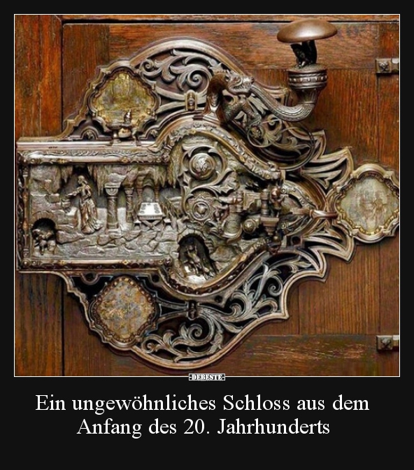 Ein ungewöhnliches Schloss aus dem Anfang des 20...