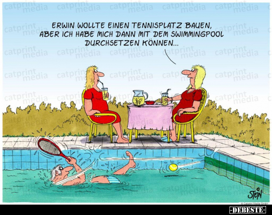 Erwin wollte einen Tennisplatz bauen.. - Lustige Bilder | DEBESTE.de