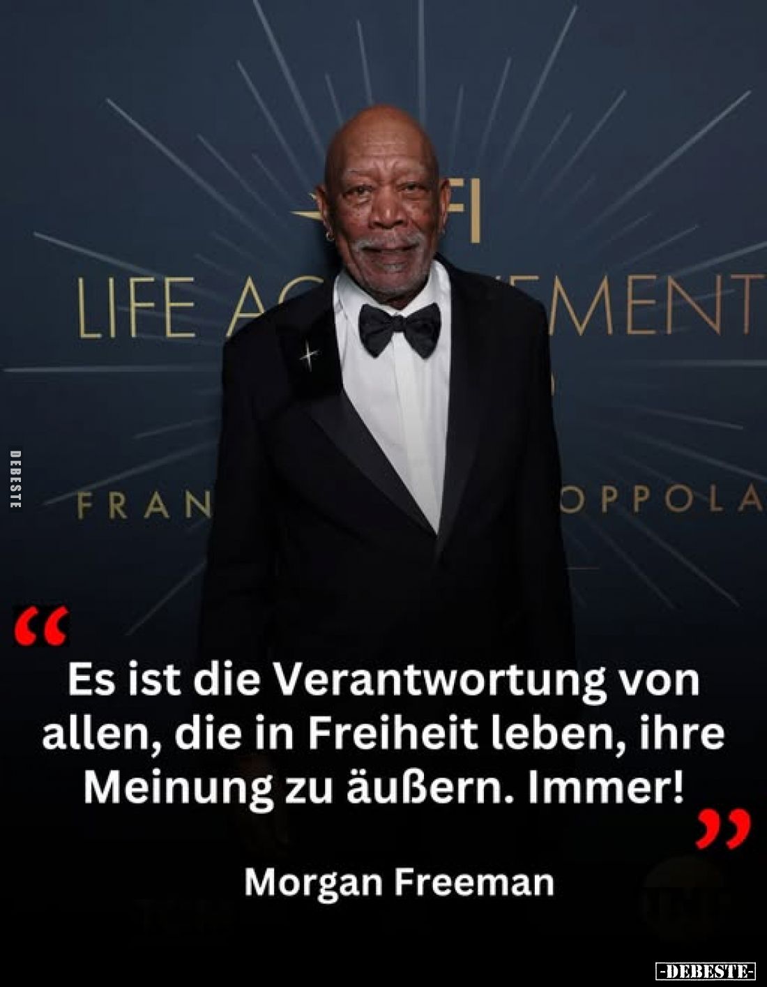 Es ist die Verantwortung von allen, die in Freiheit leben, ihre Meinung zu äußern. Immer!
