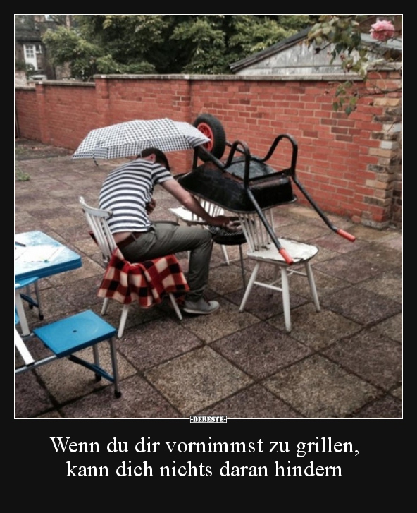 Wenn du dir vornimmst zu grillen, kann dich nichts daran.. - Lustige Bilder | DEBESTE.de