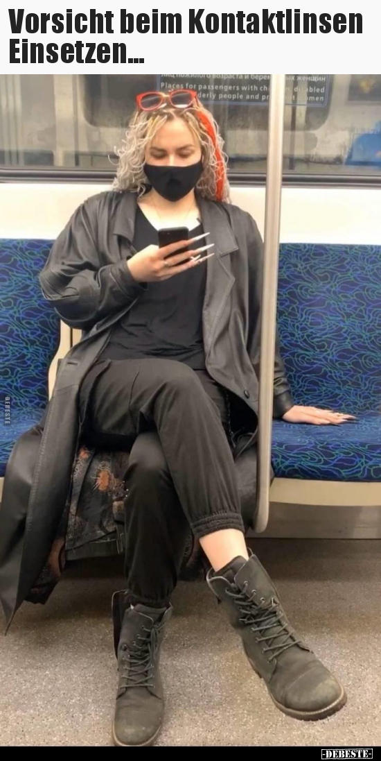 Vorsicht beim Kontaktlinsen Einsetzen...