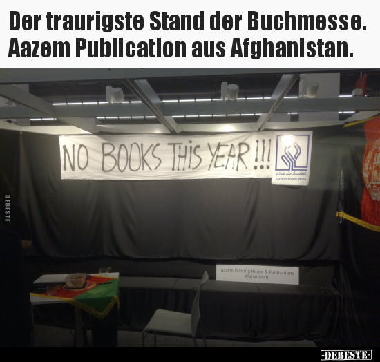 Der traurigste Stand der Buchmesse. Aazem Publication aus.. - Lustige Bilder | DEBESTE.de