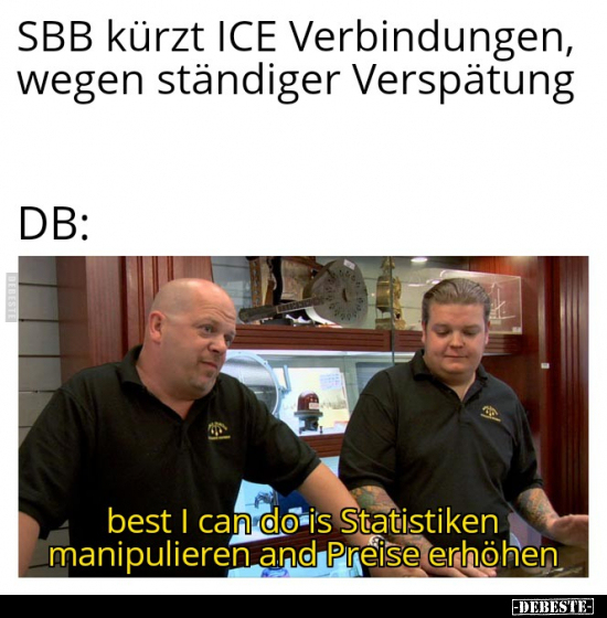 SBB kürzt ICE Verbindungen, wegen ständiger Verspätung.. - Lustige Bilder | DEBESTE.de
