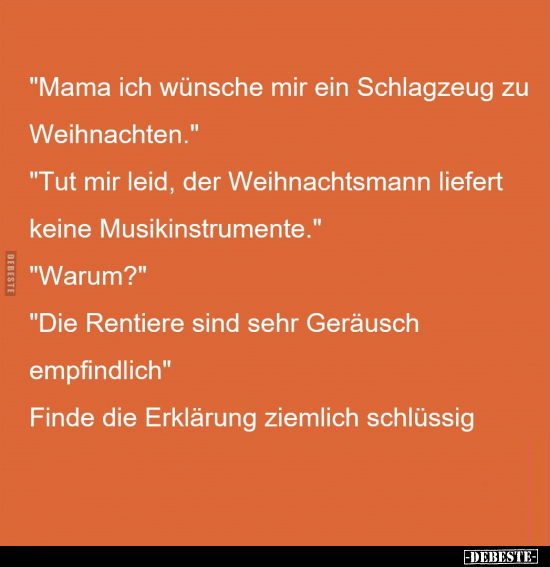 "Mama ich wünsche mir ein Schlagzeug zu.." - Lustige Bilder | DEBESTE.de