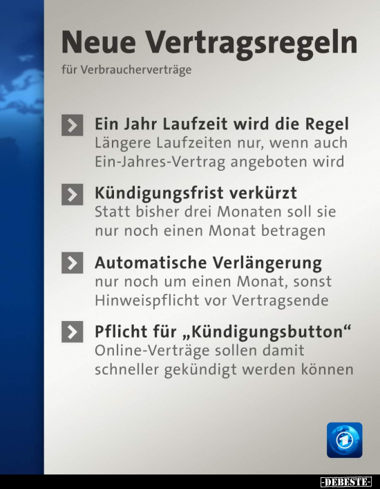 Neue Vertragsregeln..