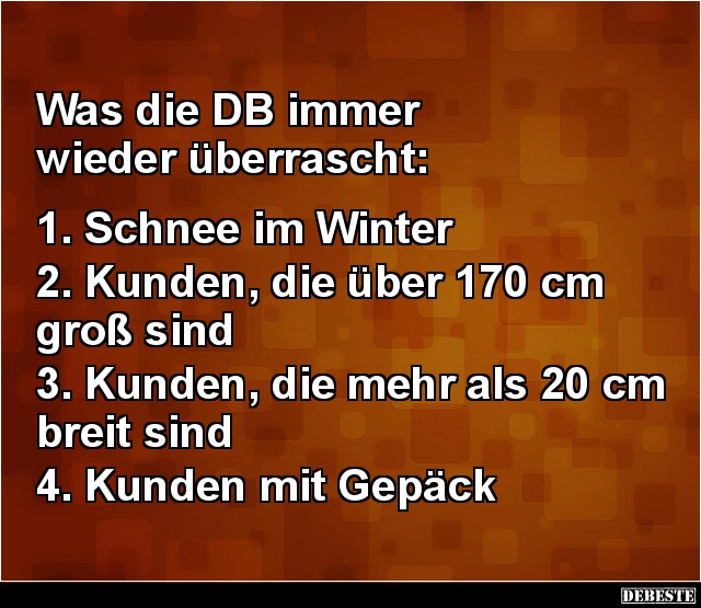 Was die DB immer wieder überrascht.. - Lustige Bilder | DEBESTE.de