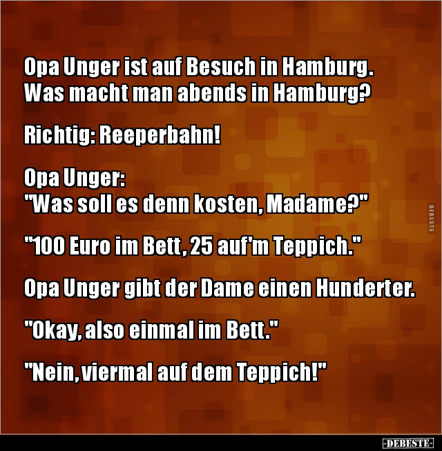 Opa Unger ist auf Besuch in Hamburg.. - Lustige Bilder | DEBESTE.de