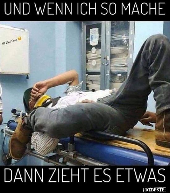 Und wenn ich so mache,
dann zieht es etwas.