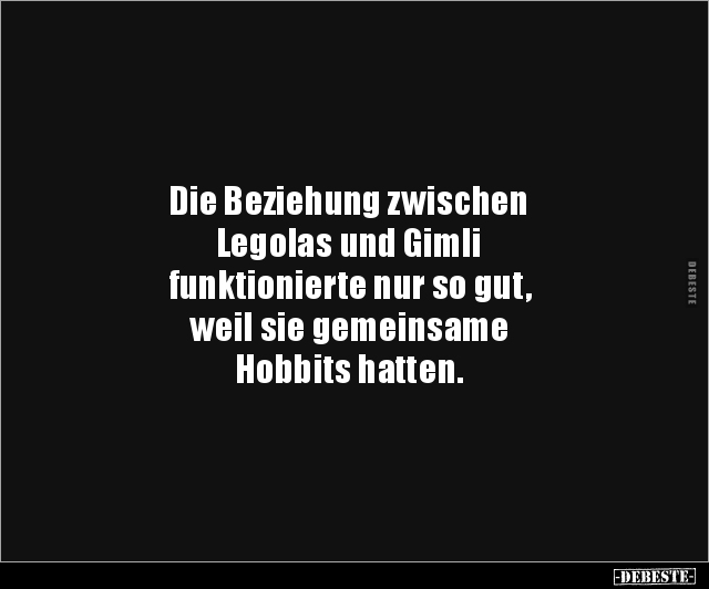 Die Beziehung zwischen Legolas und Gimli.. - Lustige Bilder | DEBESTE.de