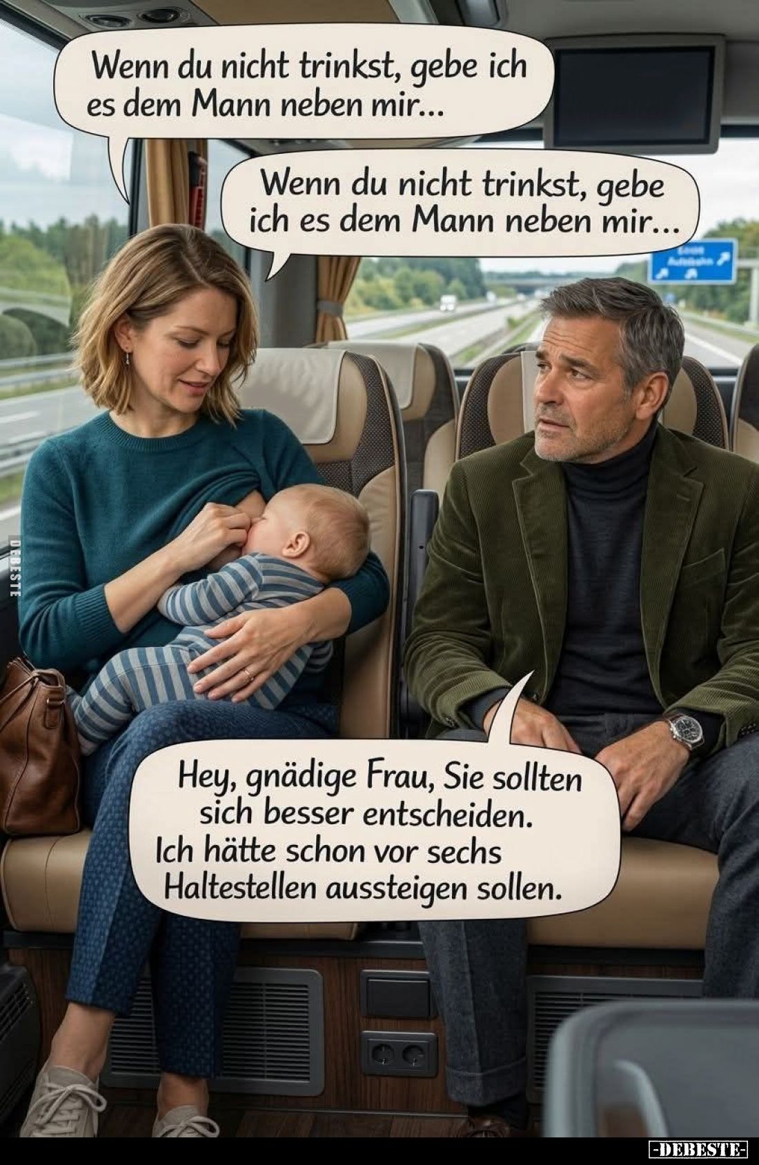 Wenn du nicht trinkst, gebe ich es dem Mann neben mir...
-
Wenn du nicht trinkst, gebe ich es dem Mann neben mir...
-
Hey...