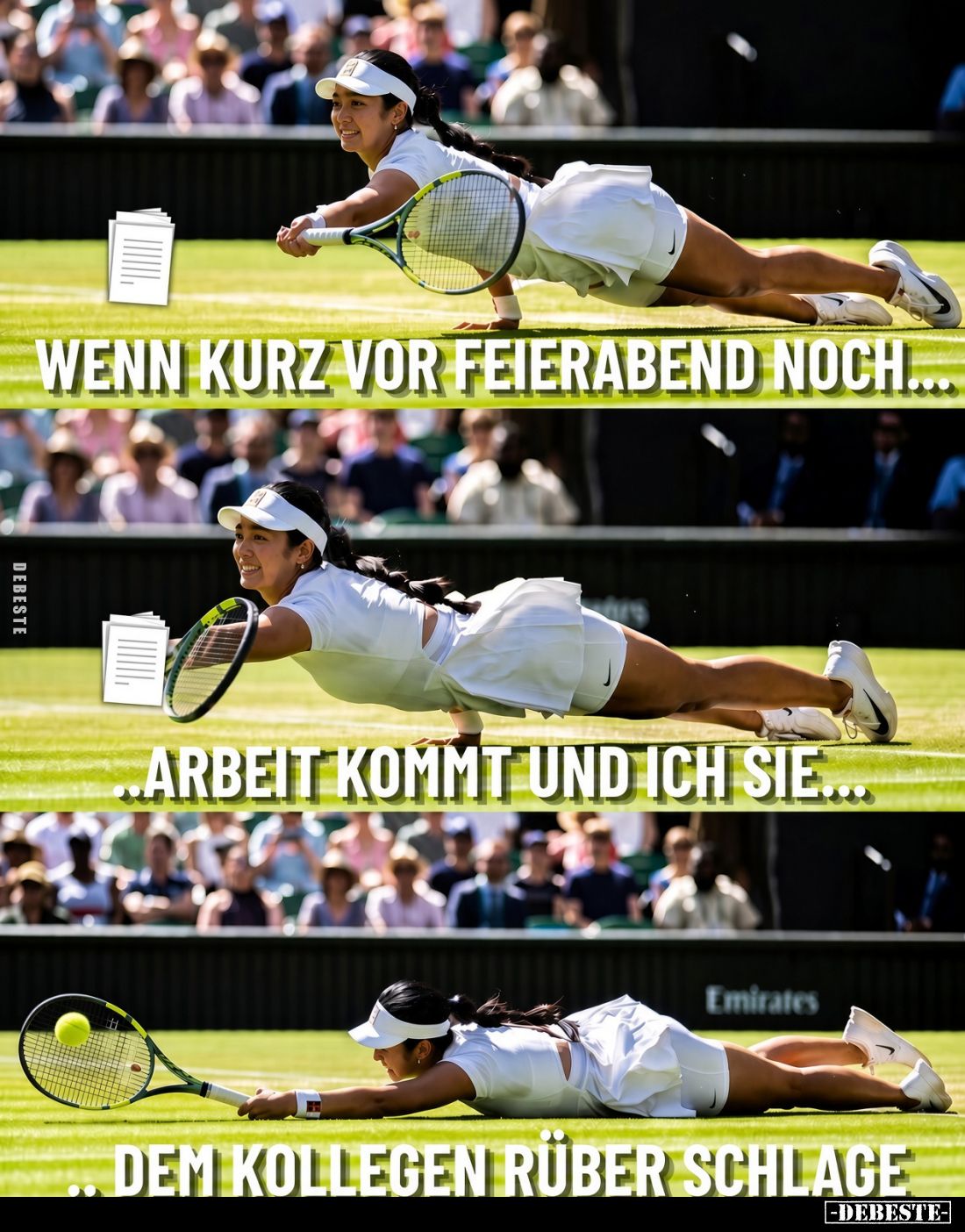 Wenn kurz vor Feierabend noch...
Arbeit kommt und ich sie...

.. dem Kollegen rüber schlage