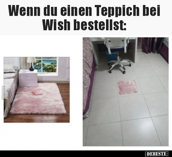 Wenn du einen Teppich bei Wish bestellst.. - Lustige Bilder | DEBESTE.de