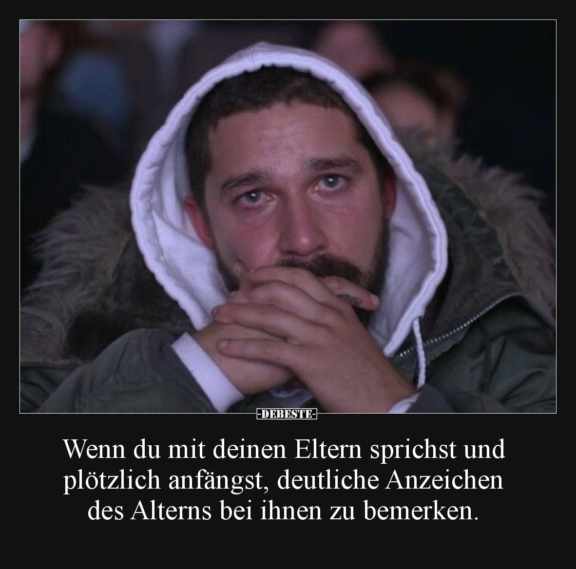 Wenn du mit deinen Eltern sprichst und plötzlich anfängst, deutliche Anzeichen des Alterns bei ihnen zu bemerken.