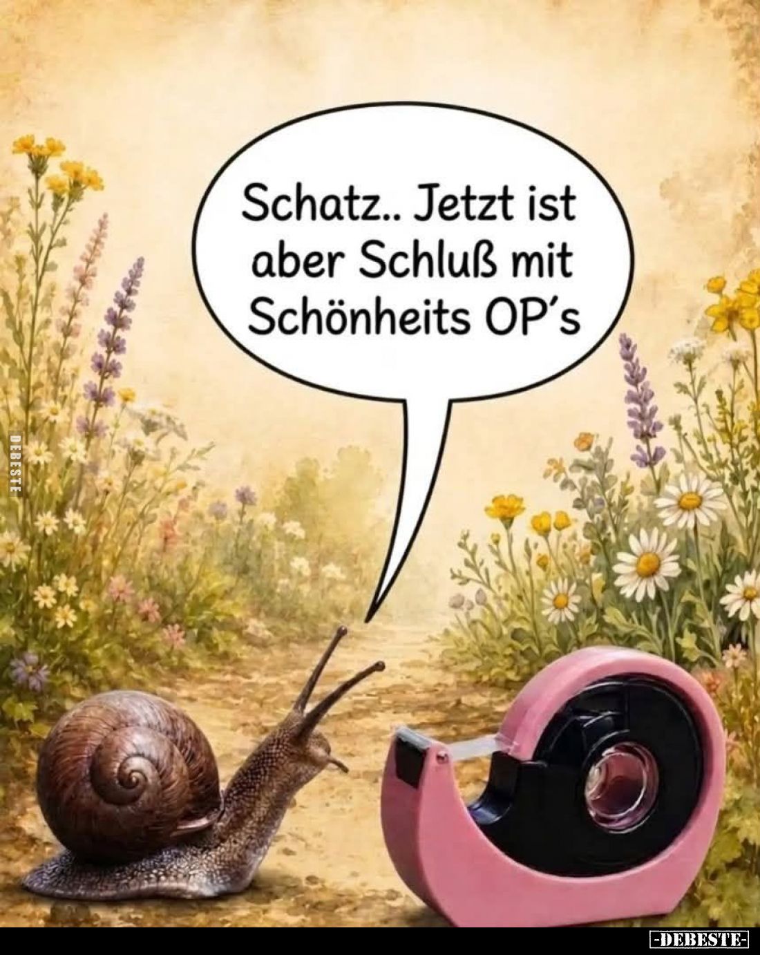 Schatz.. Jetzt ist aber Schluß mit Schönheits OP's.