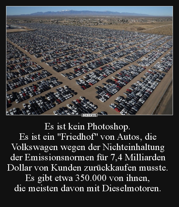 Es ist kein Photoshop. Es ist ein "Friedhof" von Autos.. - Lustige Bilder | DEBESTE.de