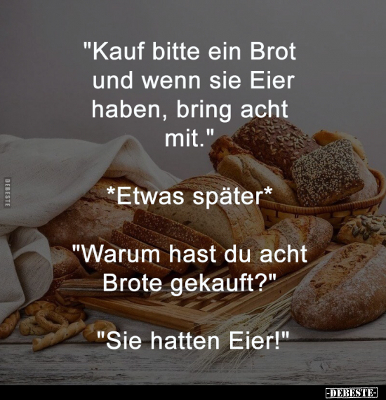 Bitte, Brot, Wenn, Eier