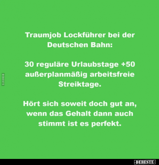 Traumjob Lockführer bei der Deutschen Bahn.. - Lustige Bilder | DEBESTE.de