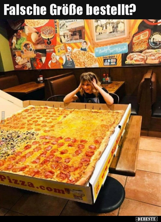pizza lustig, grosse pizza