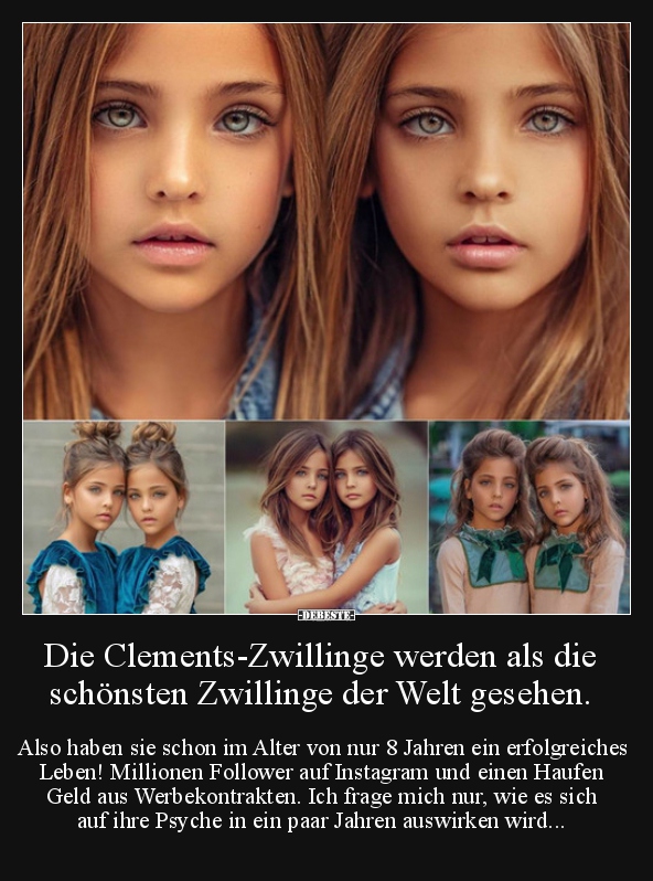Die Clements-Zwillinge werden als die schönsten Zwillinge.. - Lustige Bilder | DEBESTE.de
