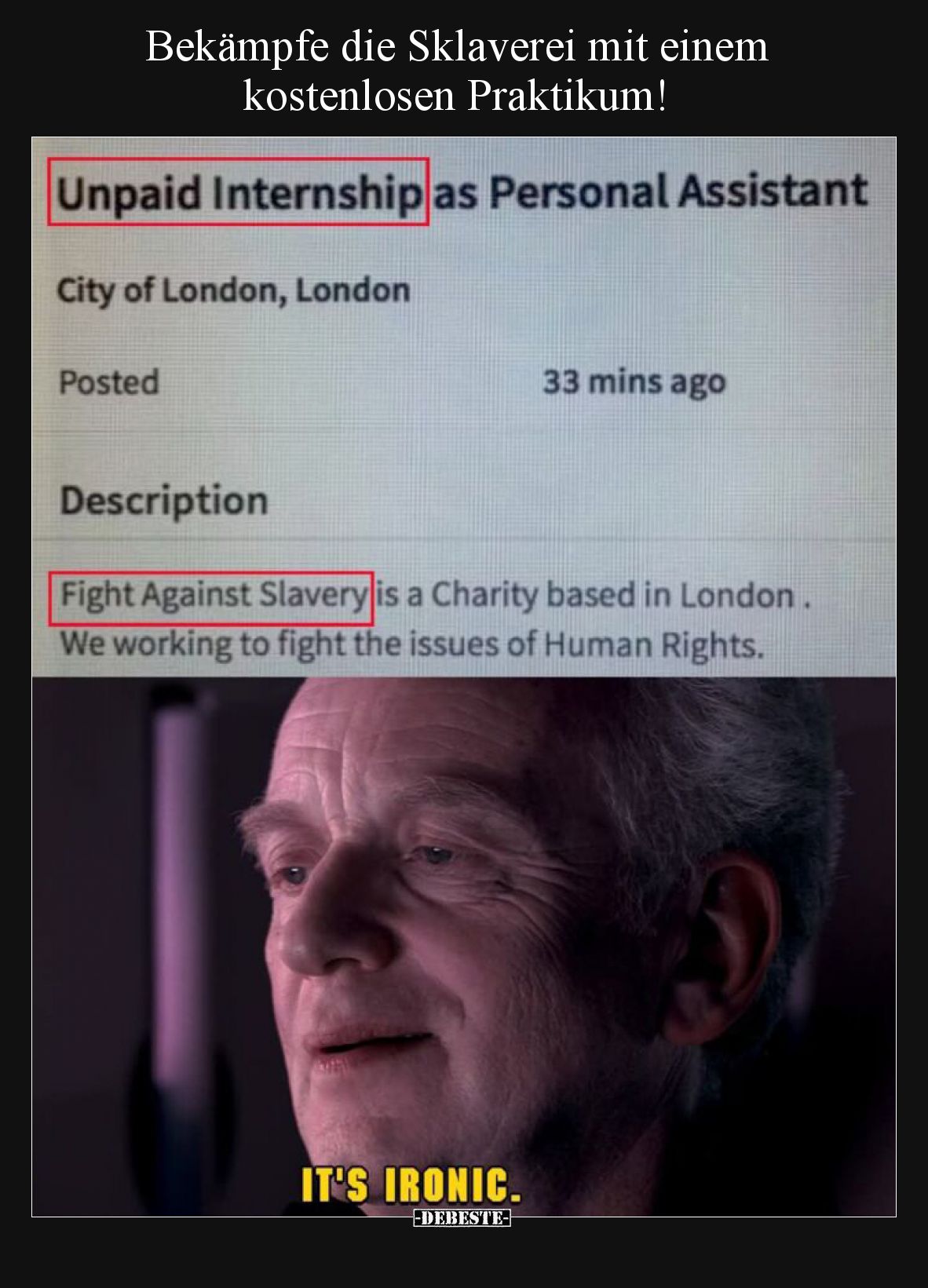 Bekämpfe die Sklaverei mit einem kostenlosen Praktikum!