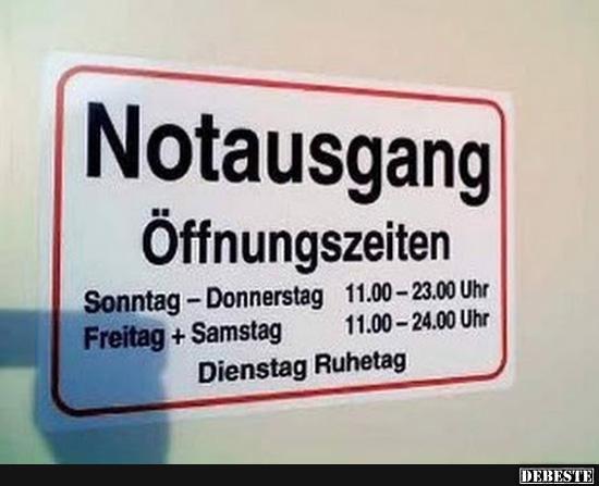 Notausgang.. - Lustige Bilder | DEBESTE.de