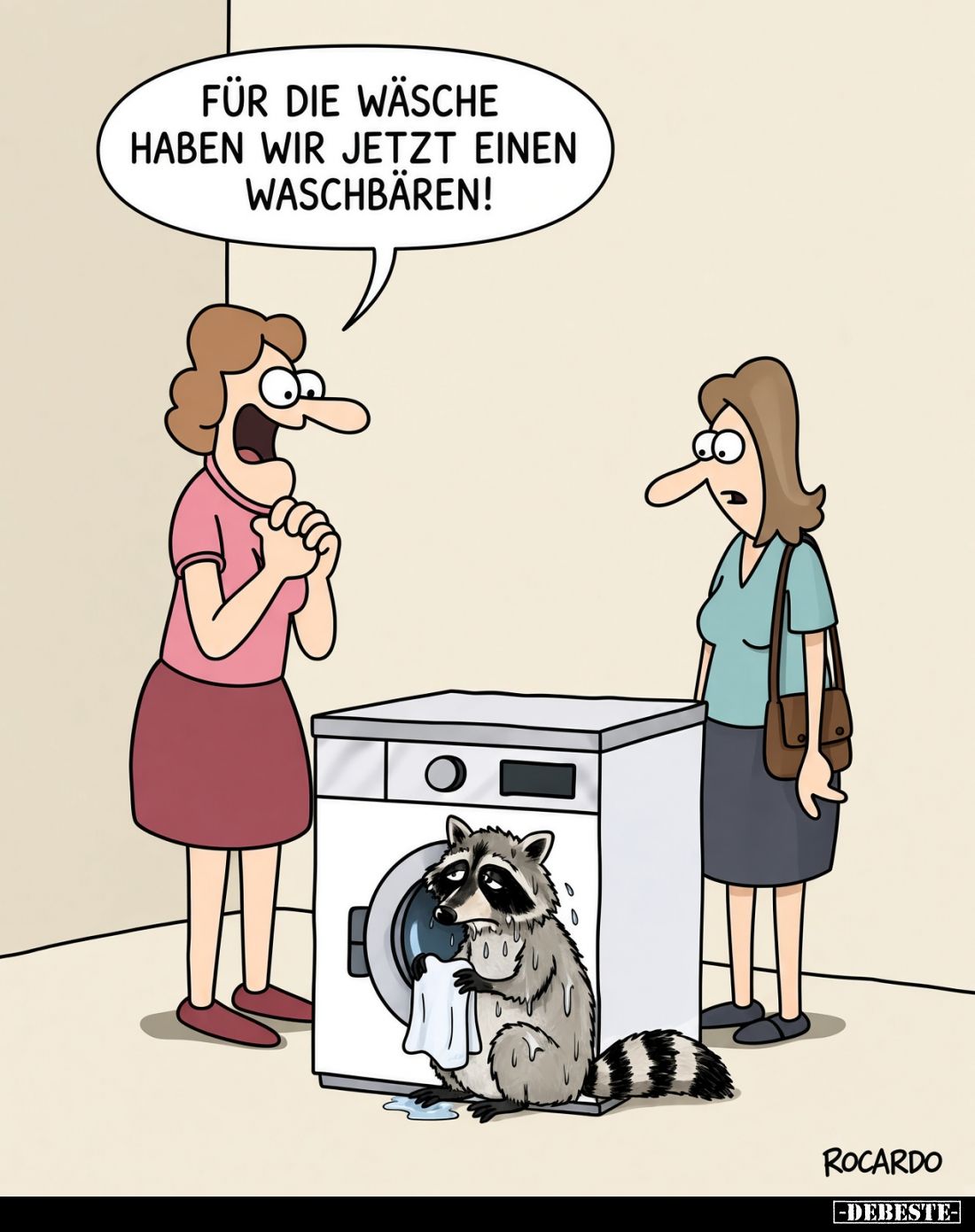 Für die Wäsche haben wir jetzt einen Waschbären!