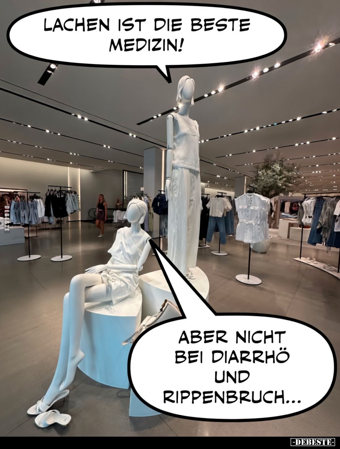 Lachen ist die beste Medizin!

Aber nicht bei Diarrhö und Rippenbruch...