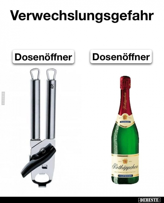 Verwechslungsgefahr: Dosenöffner