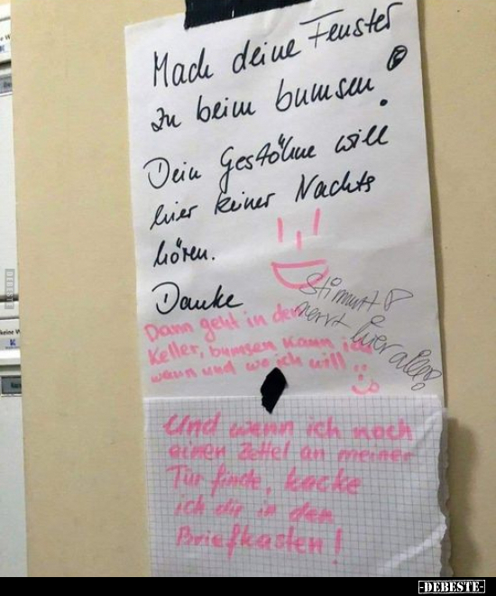 Mach deine Fenster zu beim..