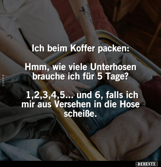 Ich beim Koffer packen.. - Lustige Bilder | DEBESTE.de