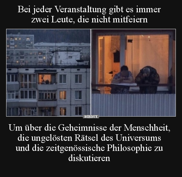 Bei jeder Veranstaltung gibt es immer zwei Leute, die nicht.. - Lustige Bilder | DEBESTE.de