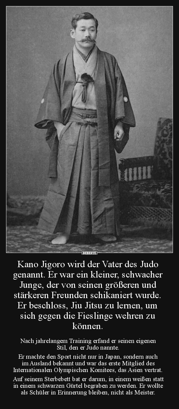 Kano Jigoro wird der Vater des Judo genannt... - Lustige Bilder | DEBESTE.de