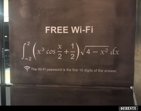 Free Wi-Fi.. - Lustige Bilder | DEBESTE.de
