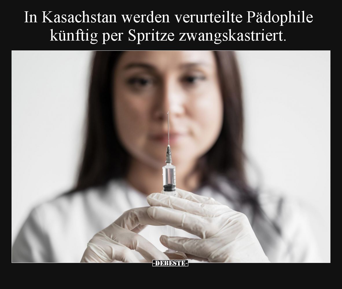 In Kasachstan werden verurteilte Pädophile künftig per Spritze zwangskastriert.