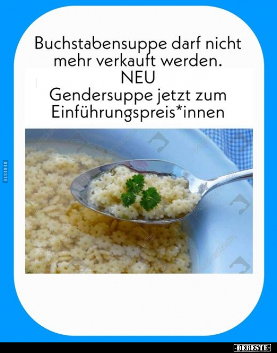 Buchstabensuppe darf nicht mehr verkauft werden...