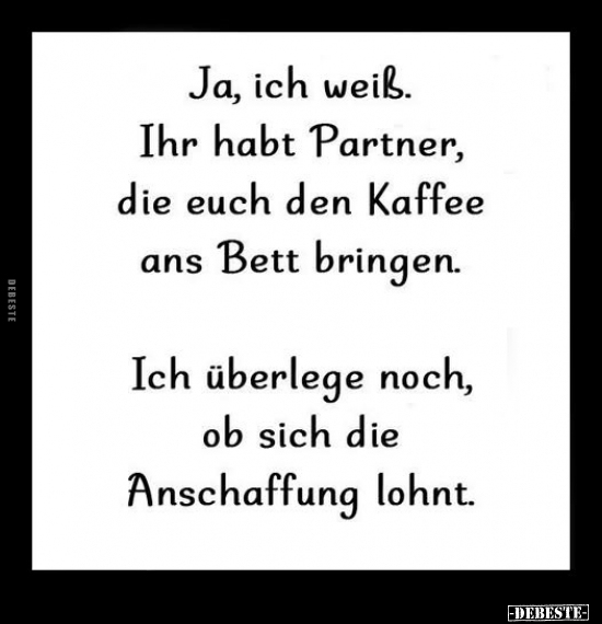 Partner, Kaffee, Bett