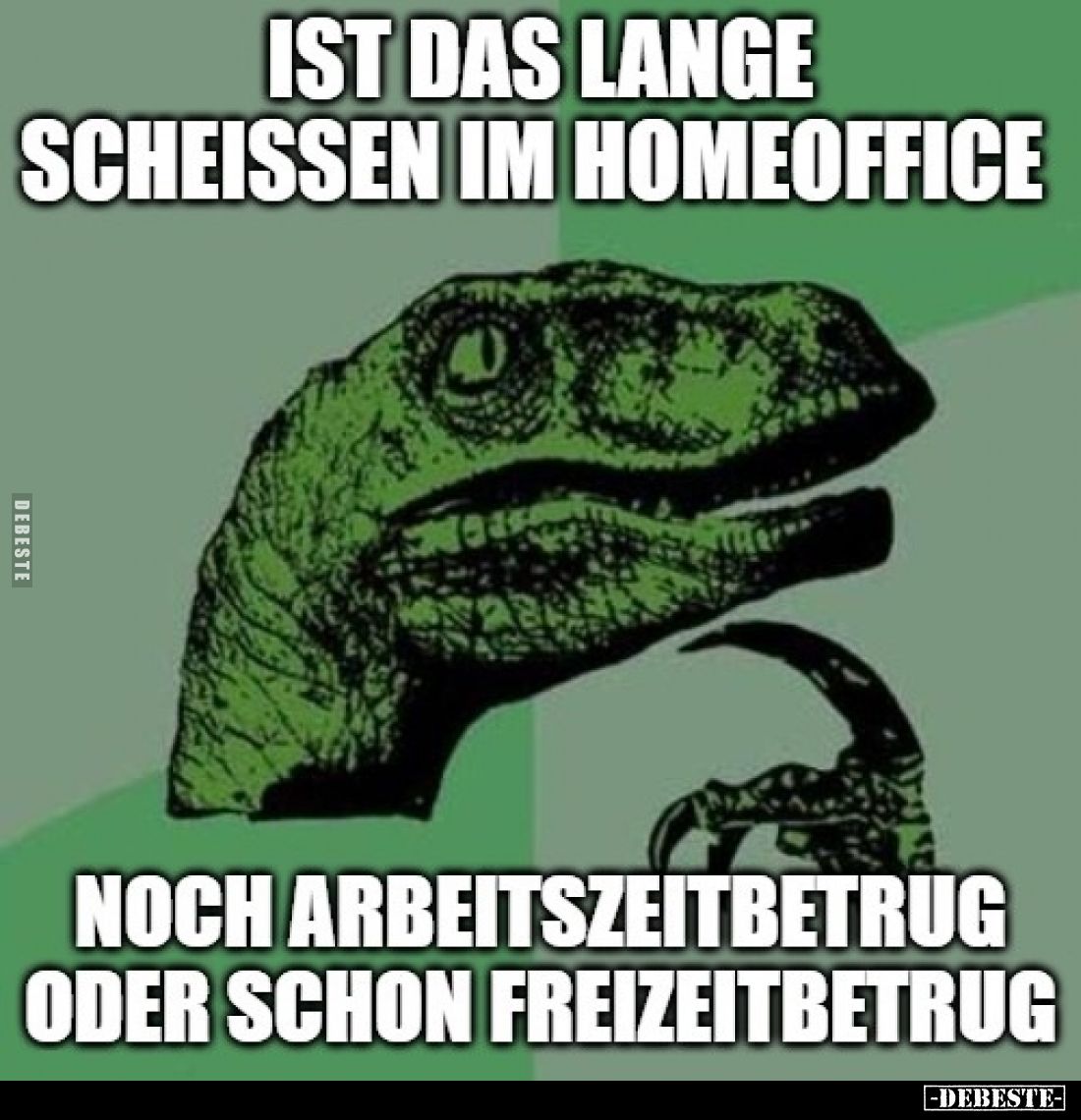 Ist das lange Scheissen im Homeoffice
noch Arbeitszeitbetrug oder schon Freizeitbetrug