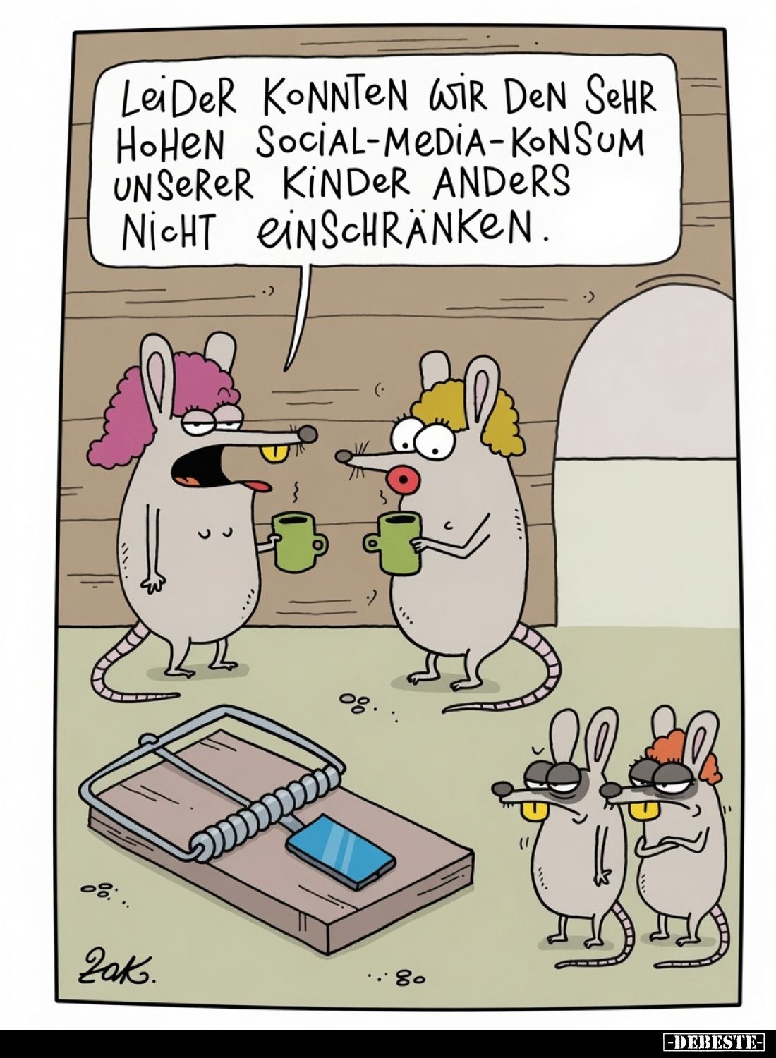 Leider konnten wir den sehr hohen Social-Media-Konsum unserer Kinder anders nicht einschränken.