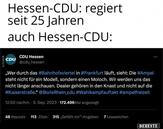 Hessen-CDU: regiert seit 25 Jahren.. - Lustige Bilder | DEBESTE.de
