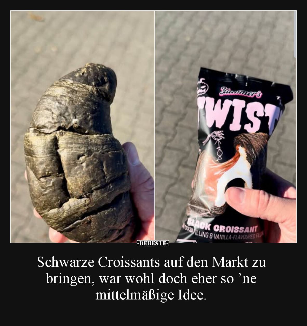 Schwarze Croissants auf den Markt zu bringen, war wohl doch eher so ’ne mittelmäßige Idee.