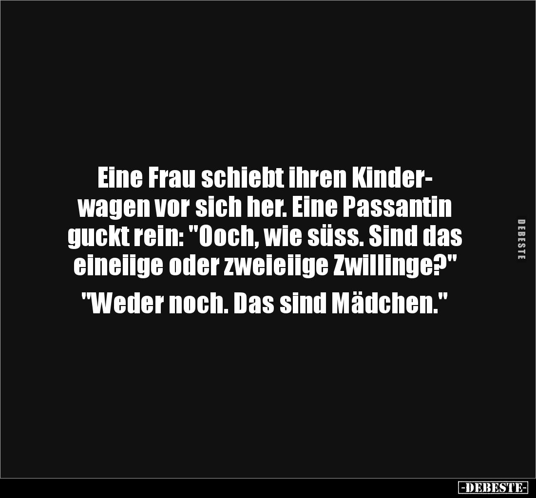 Eine Frau schiebt ihren Kinderwagen vor sich her.. - Lustige Bilder | DEBESTE.de