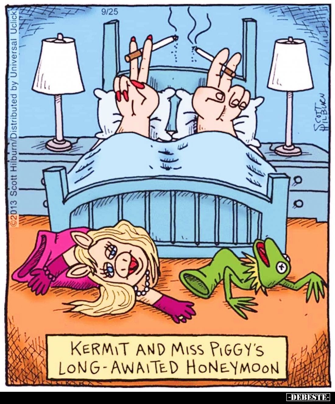 Kermit and miss Piggy's long-awaited honeymoon.